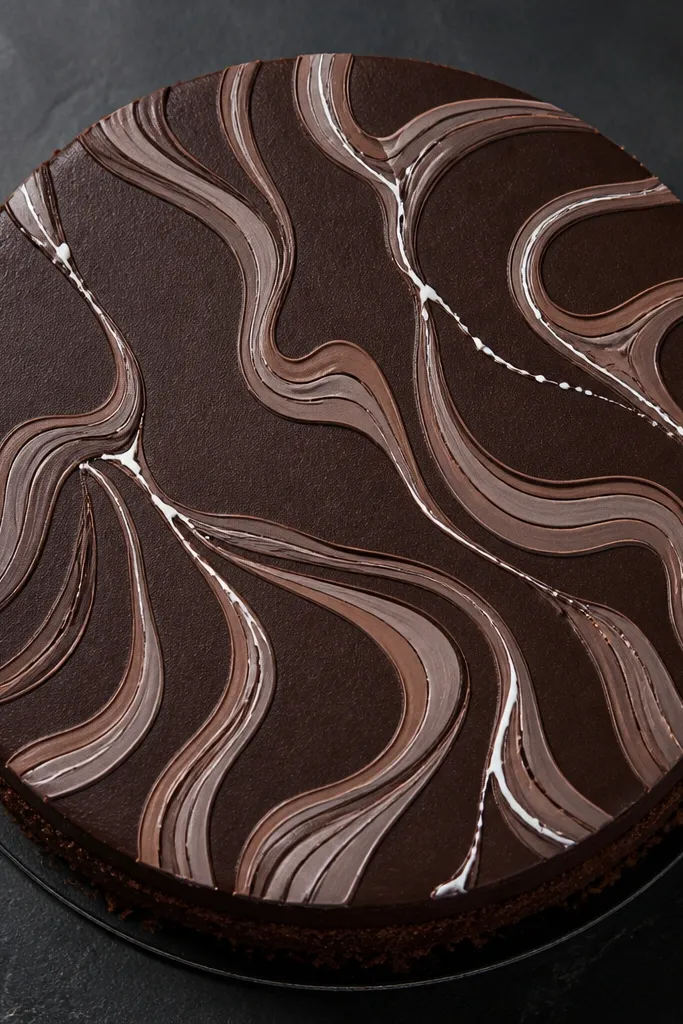 Marble-like swirls with thin lines and tiny white dot accents