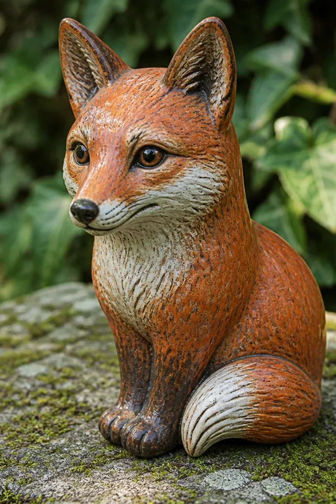 Fox head facing slightly to the side with clear jaw outline and ear edges