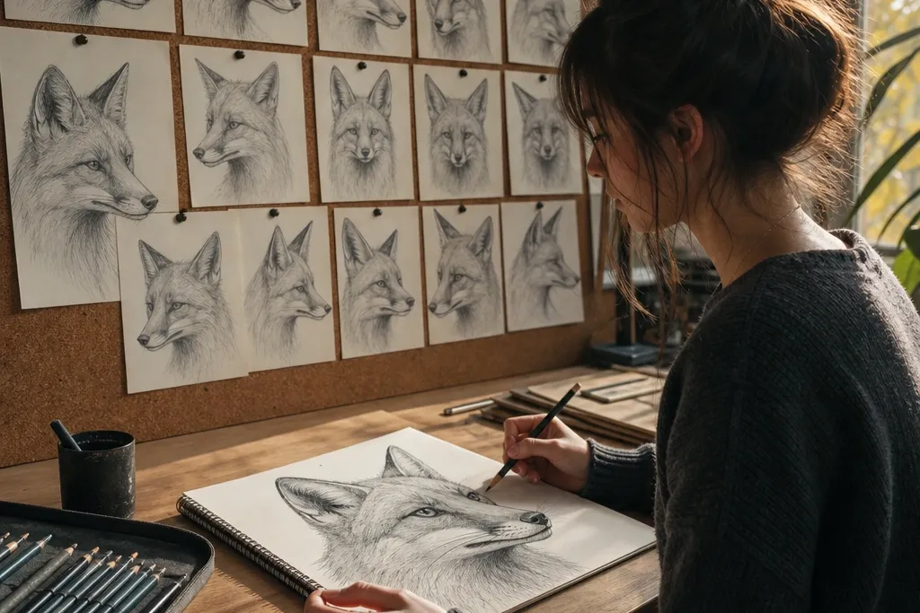 Aesthetic Fox Drawing References