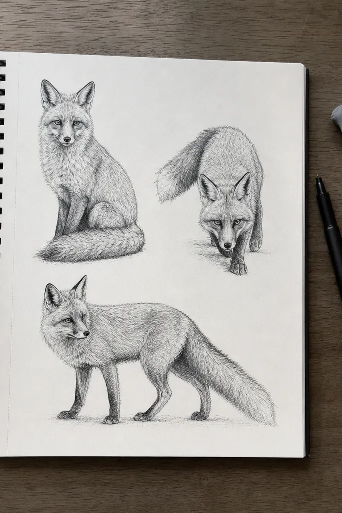 Aesthetic Fox Drawing References