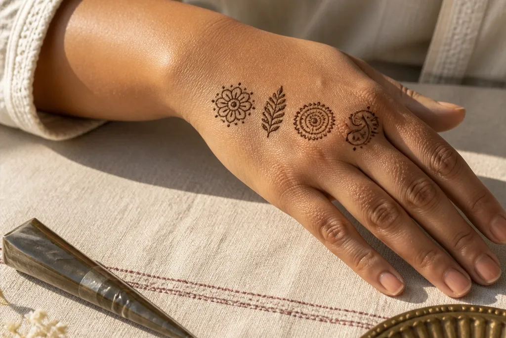 Aesthetic Simple Back Hand Mehndi Designs