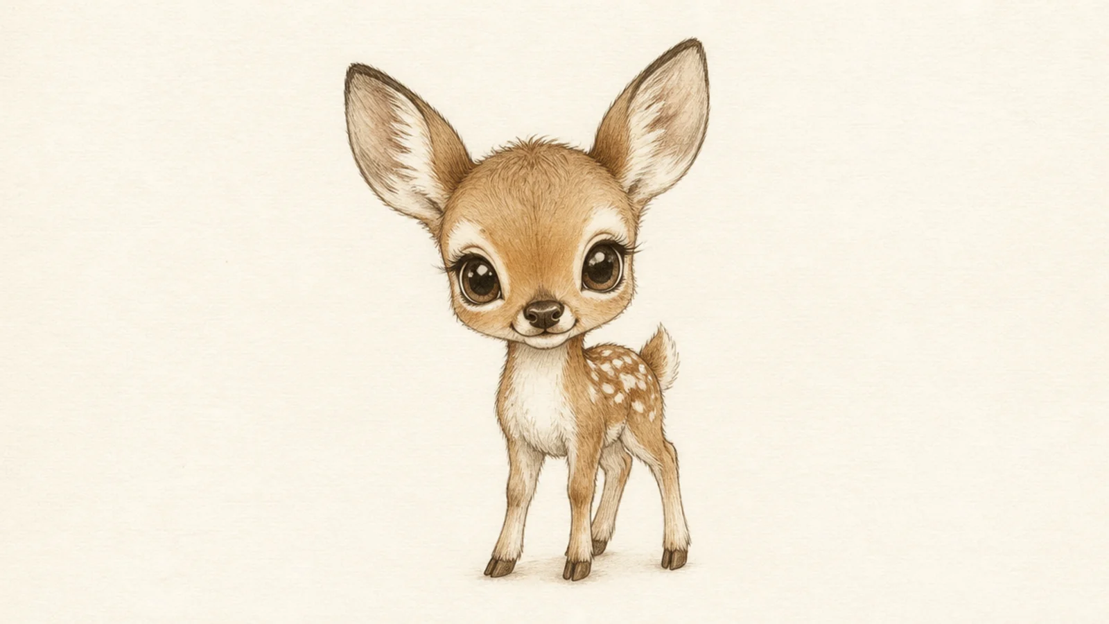 30 Cute Baby Deer Drawings You Will Adore