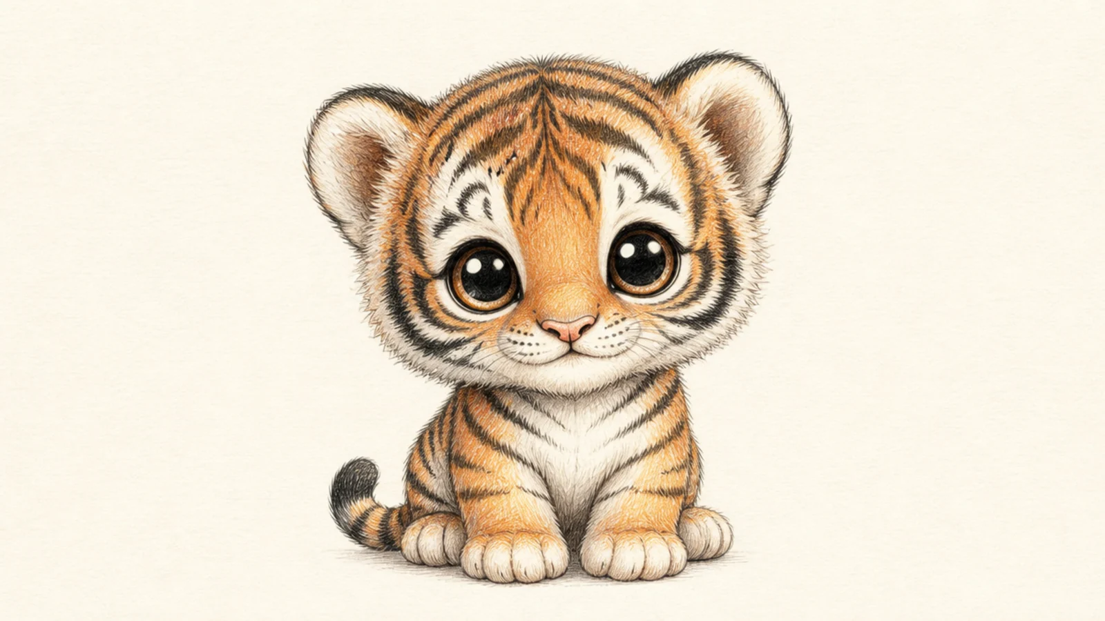 30 Adorable Baby Tiger Drawings to Copy