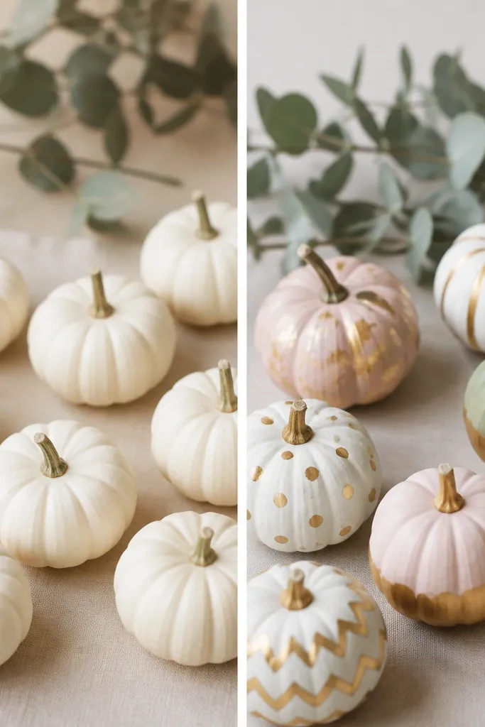 Before and After Mini Pumpkin Decorating Ideas