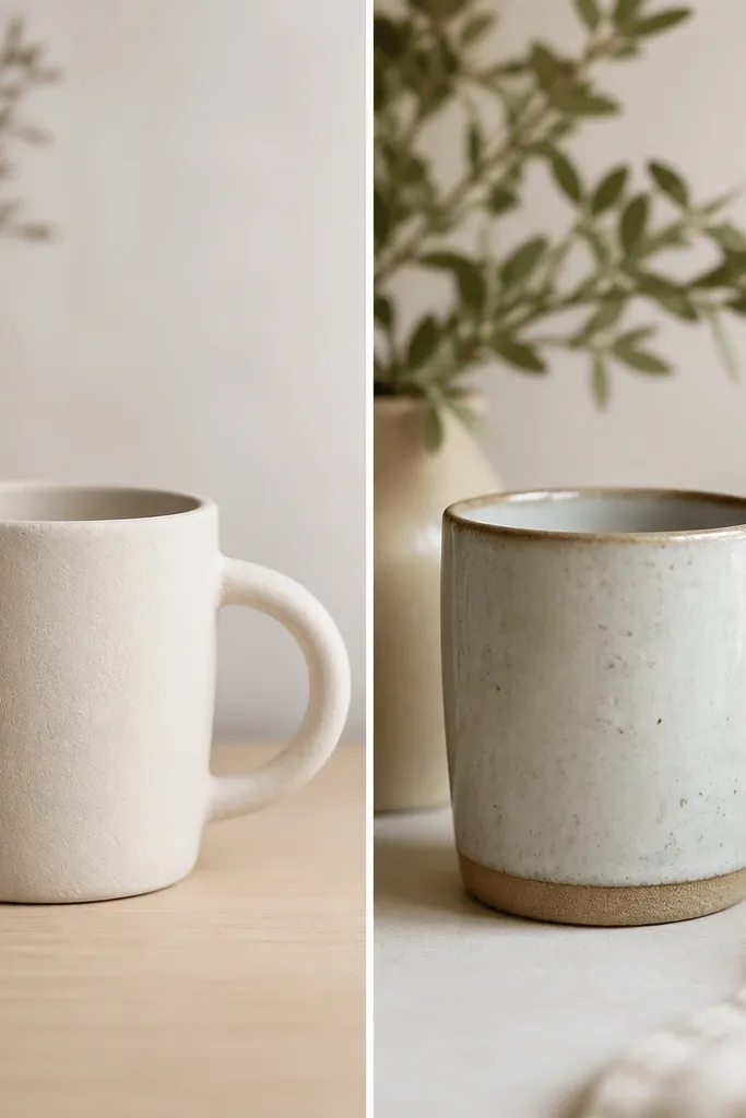 Before and after handmade mug transformation