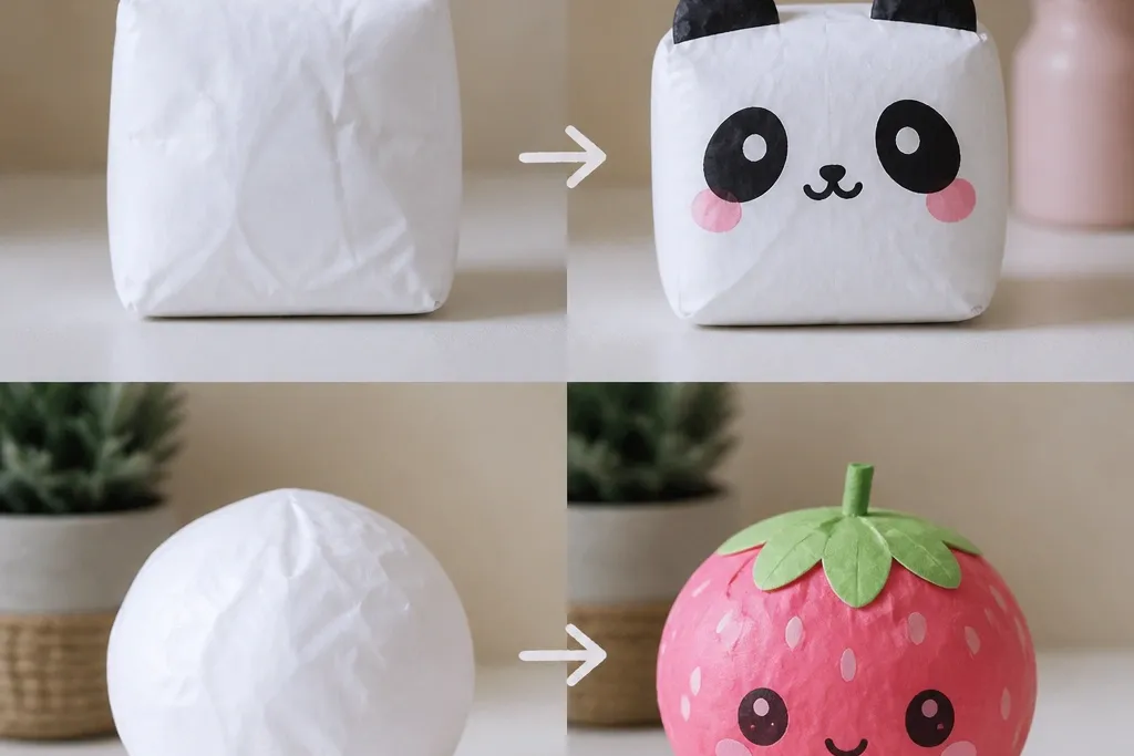 Before and After Paper Squishy Ideas Transformation