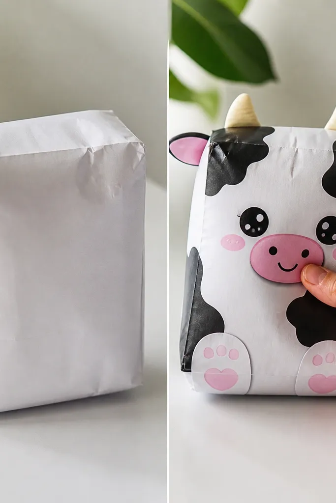 Before and After Paper Squishy Ideas Transformation