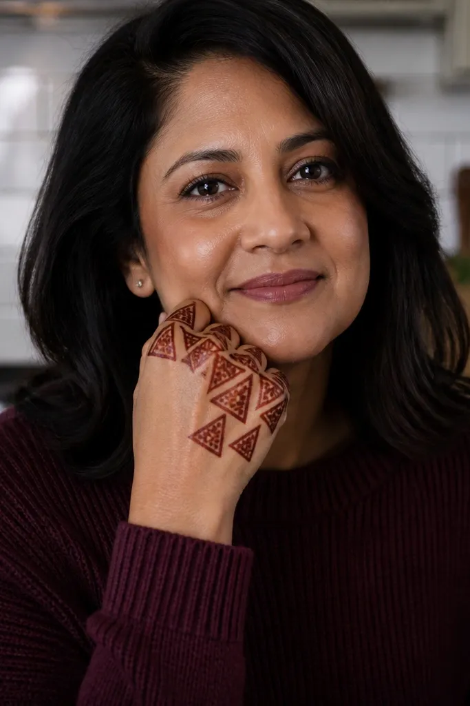 Triangle pattern filling around the knuckle area with a simple wrist base.