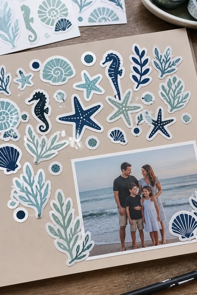 A bold title built from sticker cutouts over a muted background