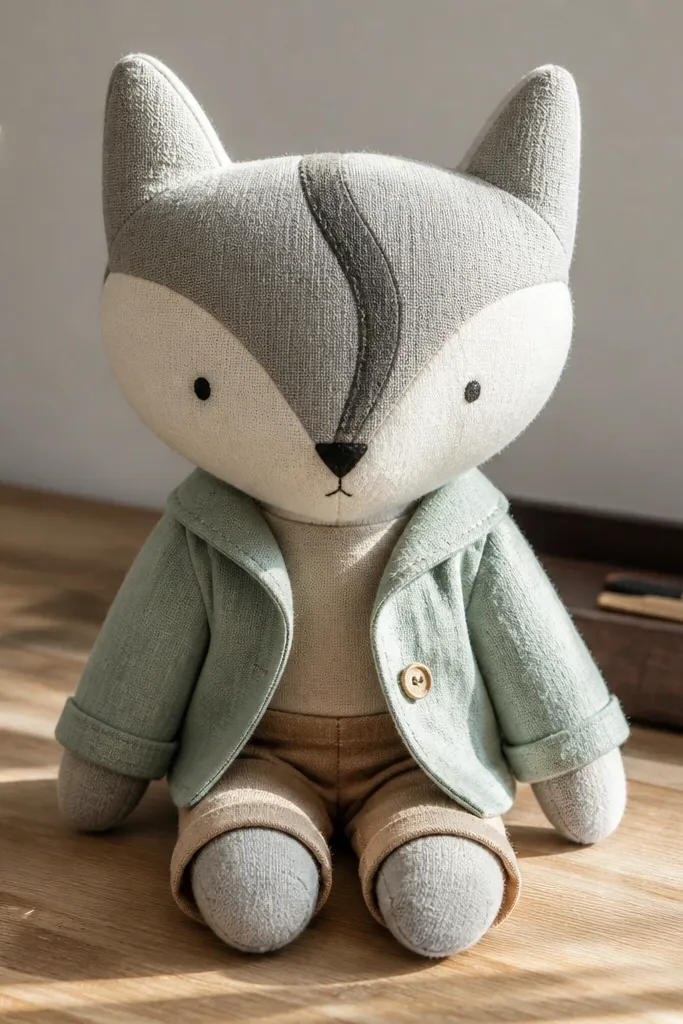 Fox face with one curved stripe running down the forehead