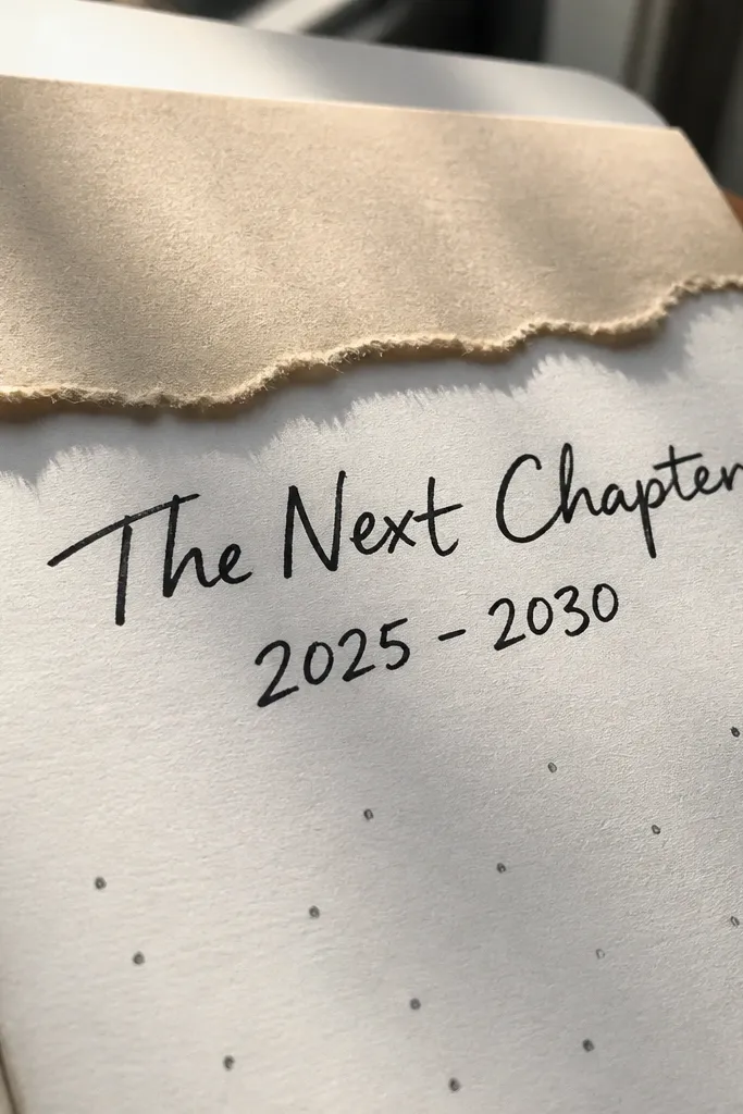 A journal page with a torn paper strip accent across the top