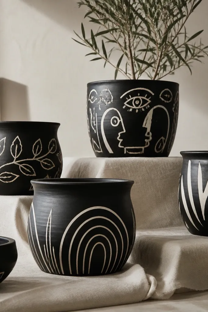 Black pot painting ideas that look chic