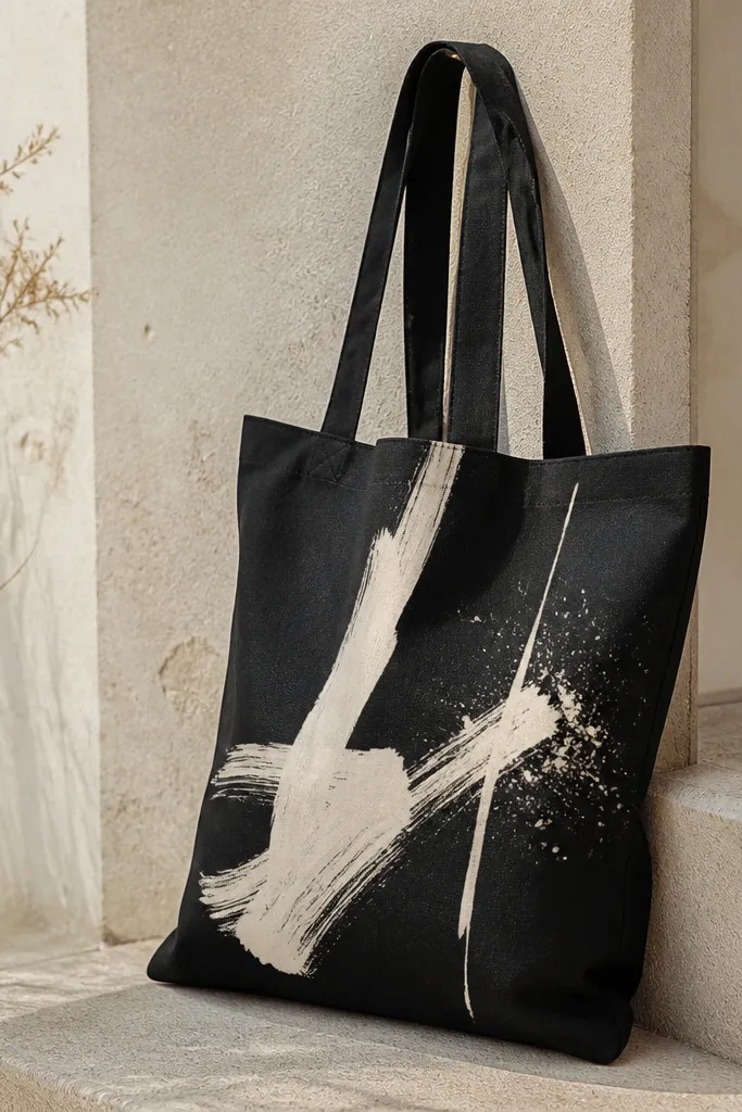 Black tote bag painting ideas that stand out