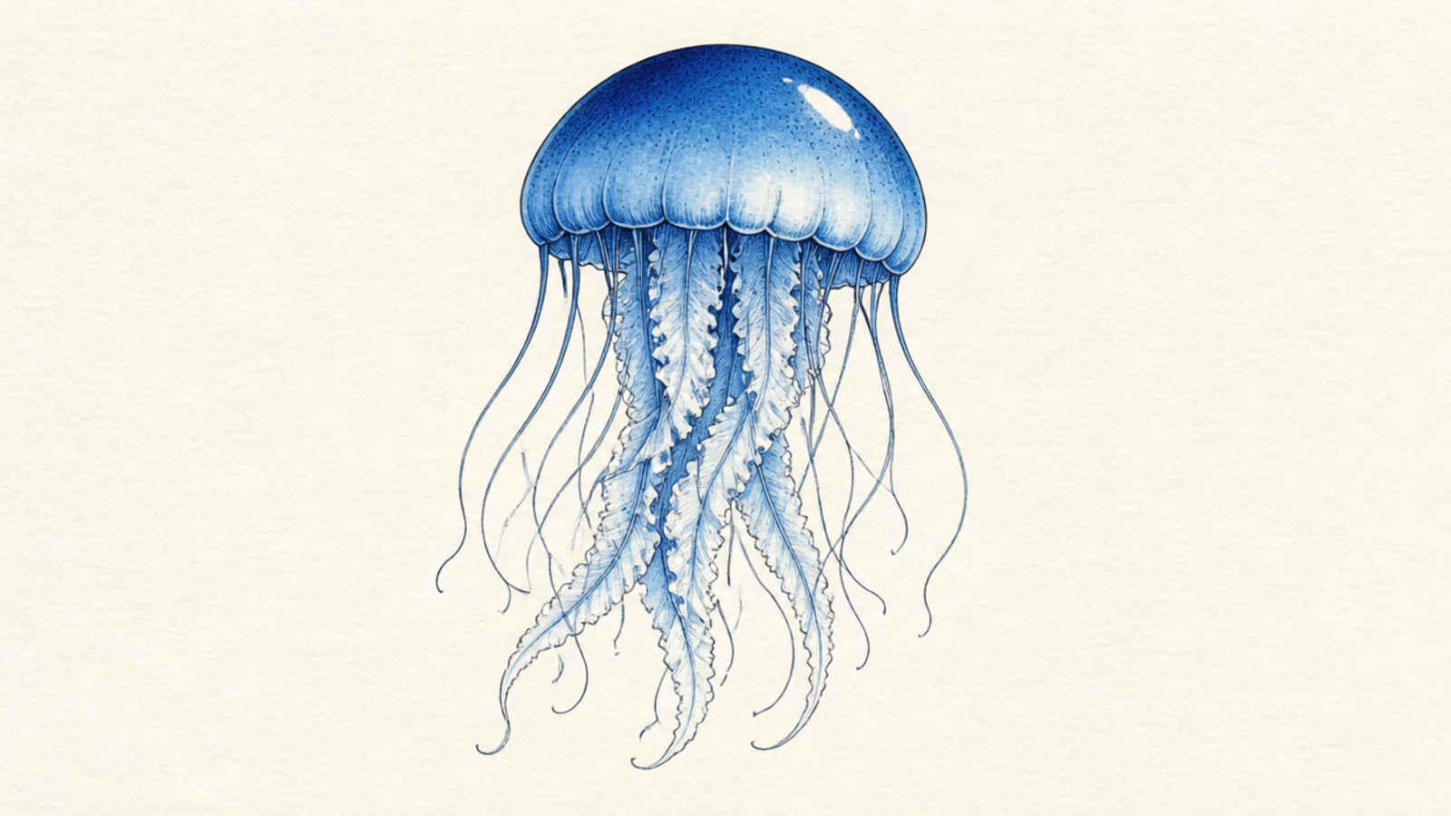 20 Gorgeous Blue Jellyfish Drawings to Copy