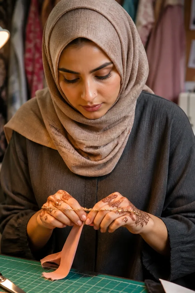 Small chain links across knuckles with tiny caps at finger bases