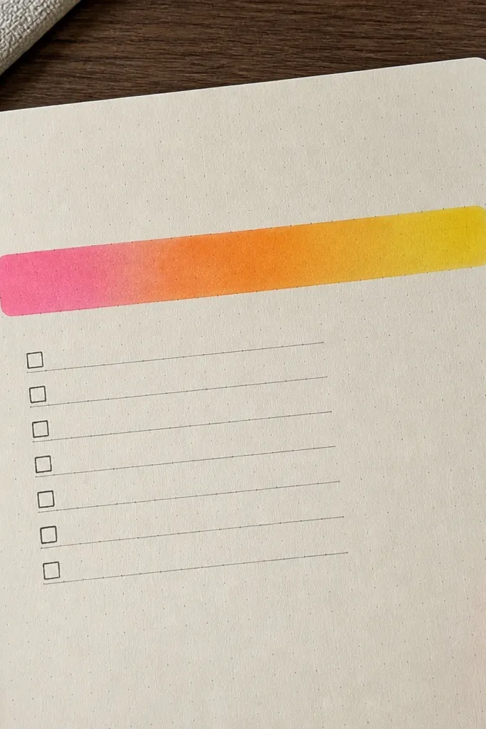Journal page with a smooth gradient mood bar and a small label for the day