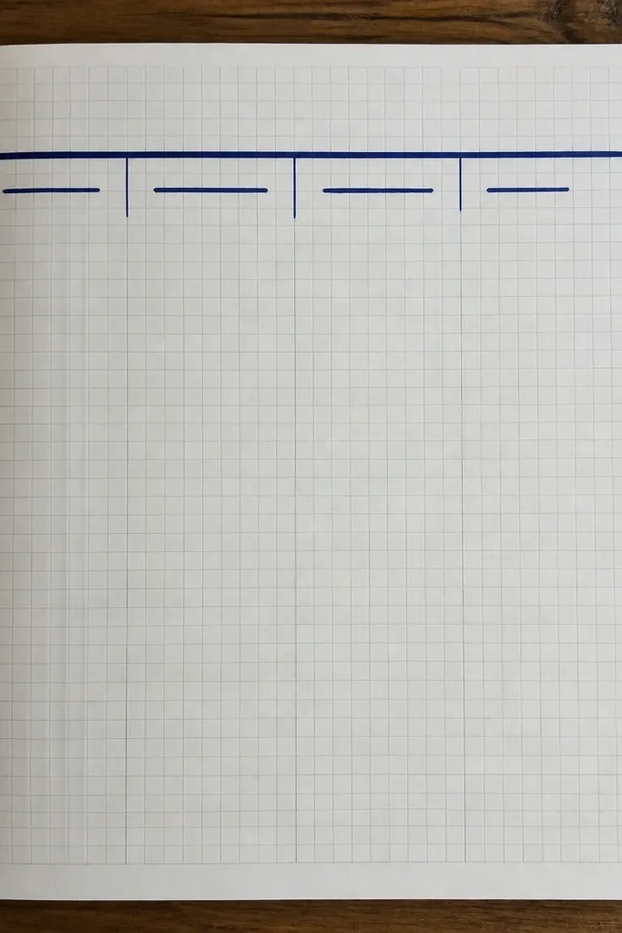 Journal page with graph-like faint lines and a bold marker header