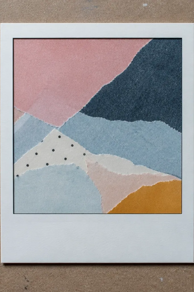 A polaroid-style mat with a frame border and a journaling card