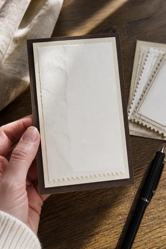 A ticket-style journaling card made from a receipt with handwritten notes