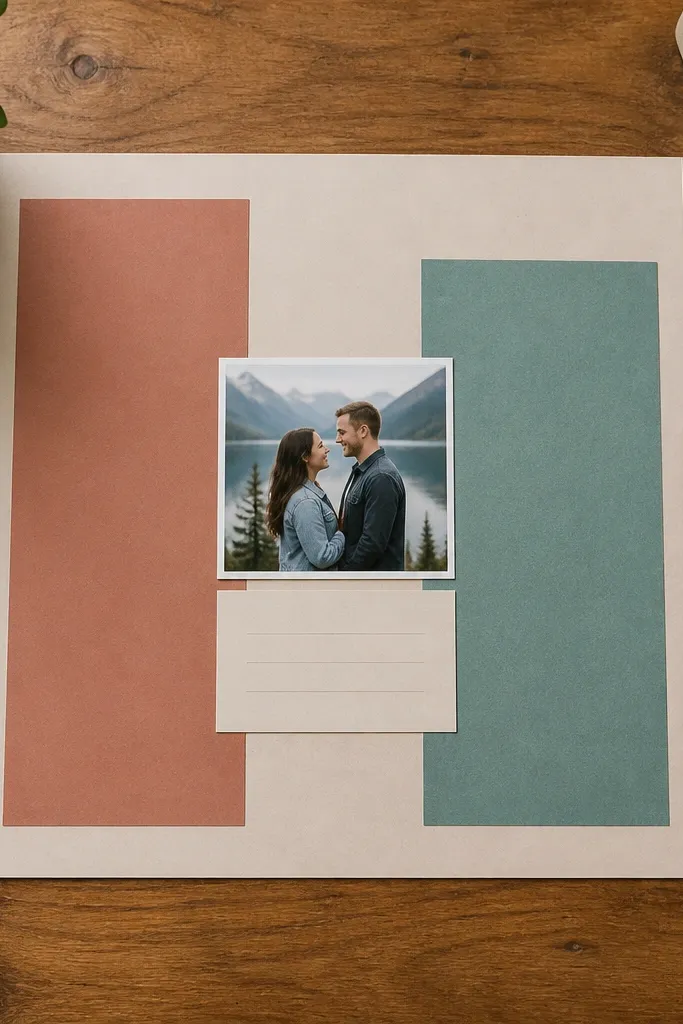A simple grid of three colored rectangles with one centered