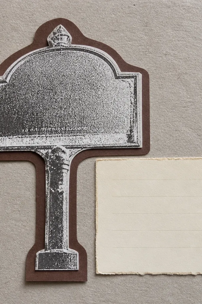 A simple silhouette cutout with a journaling caption on a clean page