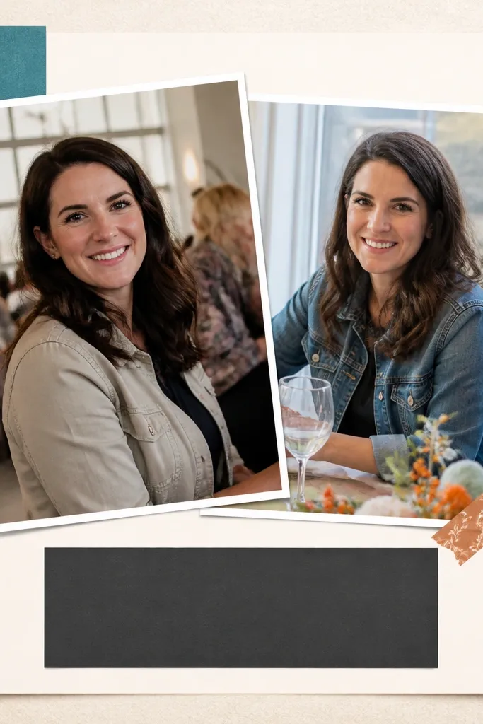 Two photos side by side with one caption strip underneath