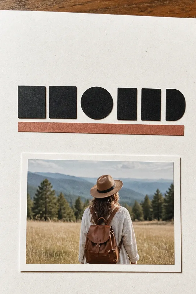Bold sticker title with a solid underline strip beneath a