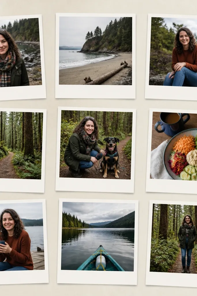 A grid of small polaroid-style photos with consistent white borders