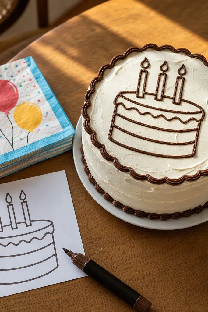 Cake Drawing in 5 Minutes for Busy Days
