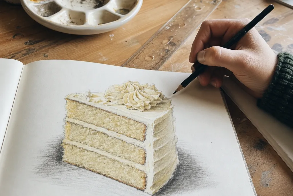 20 Cake Slice Drawings I Tried This Month