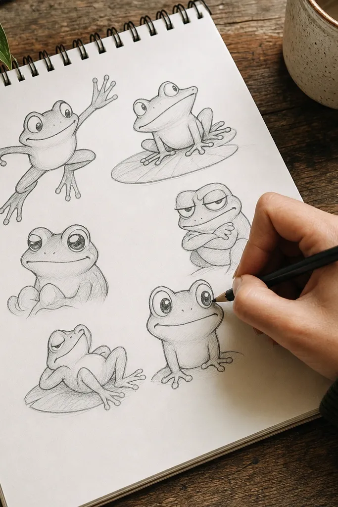 Cartoon Frog Drawing Ideas to Copy