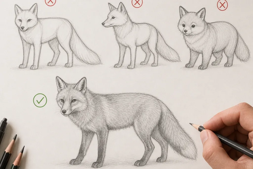 Common Mistakes in Fox Drawing