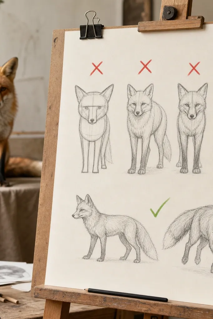 Common Mistakes in Fox Drawing