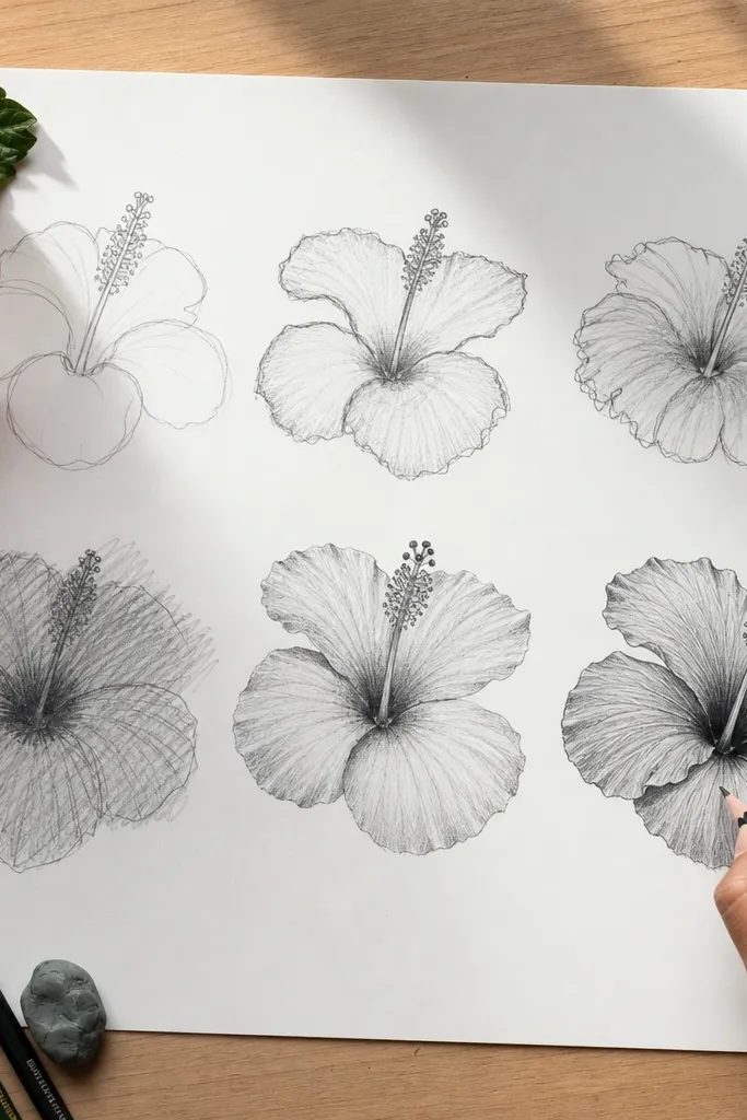 Common Mistakes in Hibiscus Flower Drawing