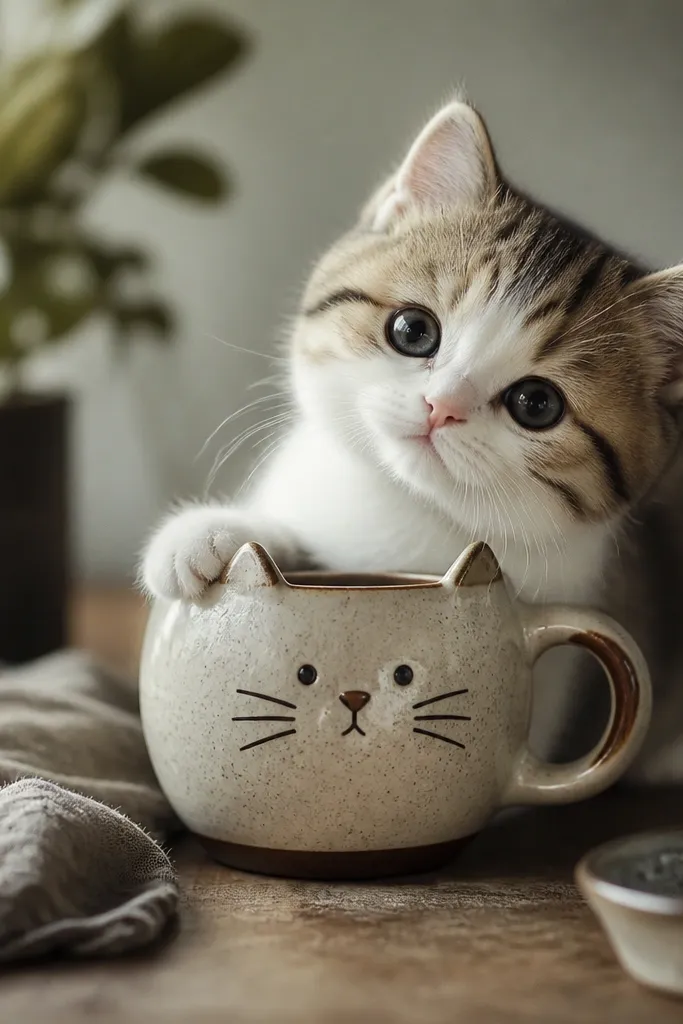 Cozy handmade mug cat ideas