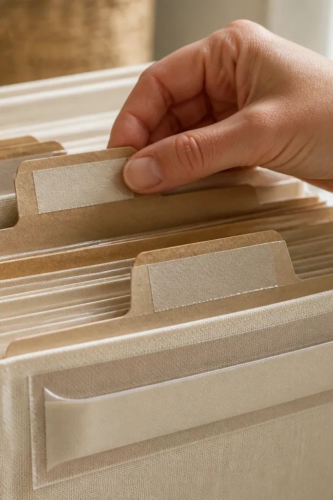 Clear tape strips covering a label area with a neat shine-free finish