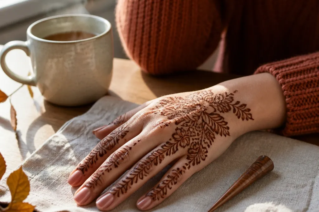 Cozy Warm Back Hand Mehndi Designs