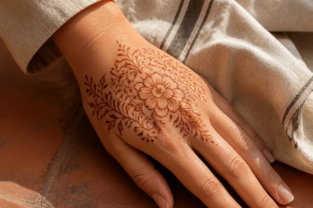 Cozy Warm Floral Back Hand Mehndi Designs