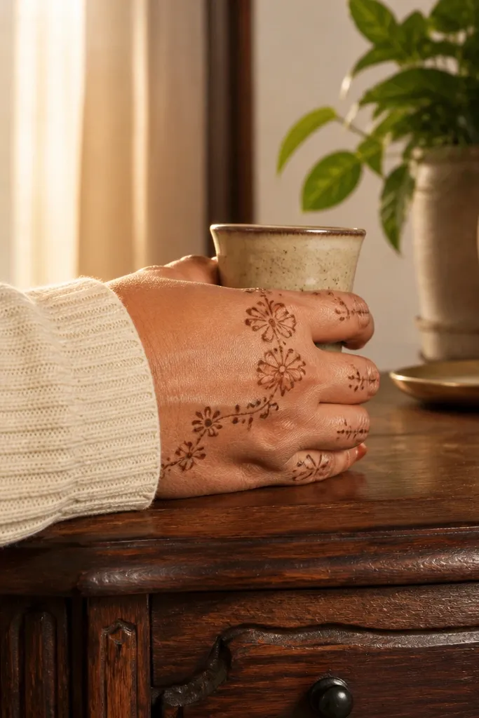 Cozy Warm Floral Back Hand Mehndi Designs