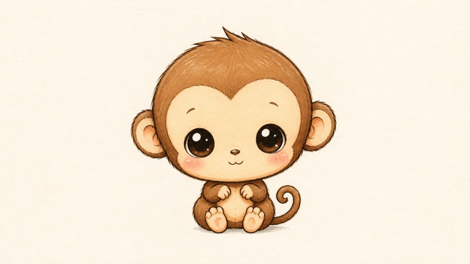 A tiny baby monkey with an oversized head and huge eyes