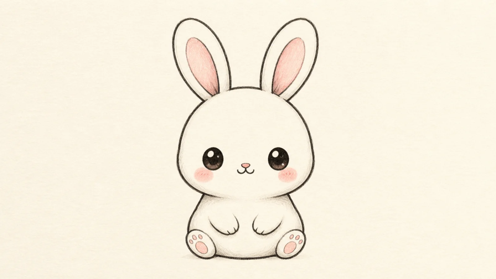 A cute rabbit seen from behind showing a round fluffy tail