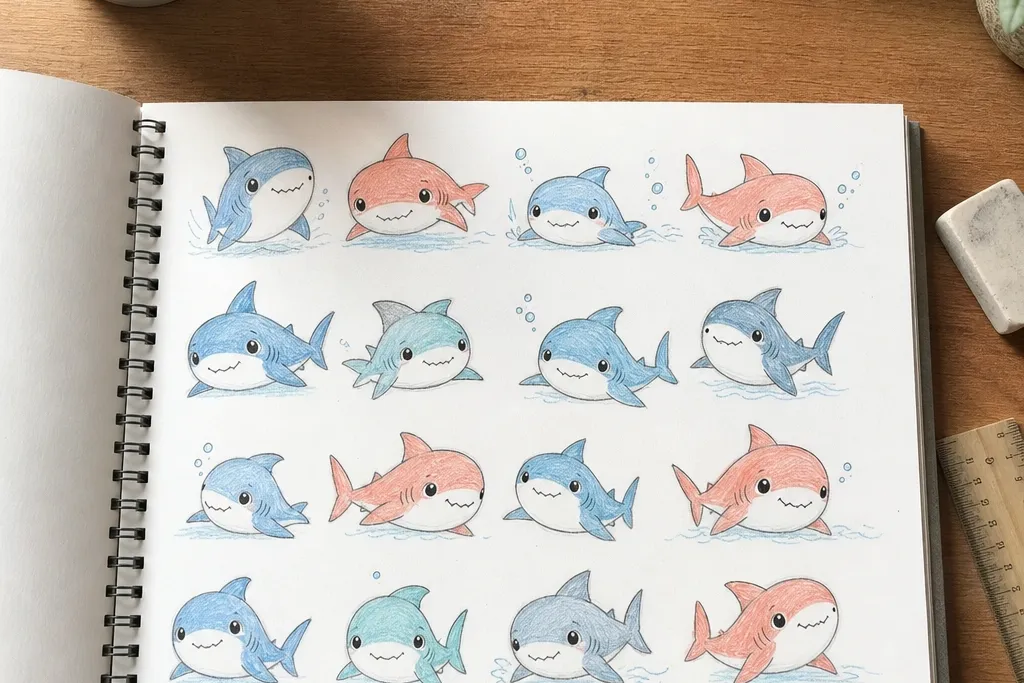 15 Cute Shark Drawings That Are Simply Adorable