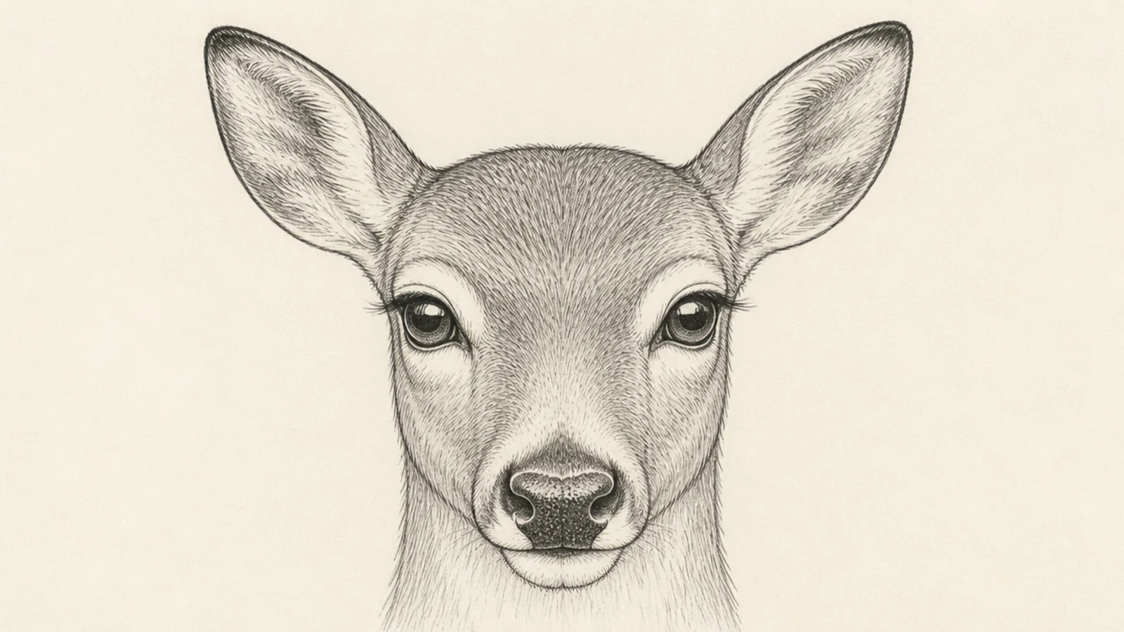 A detailed close-up of a single deer eye with reflection
