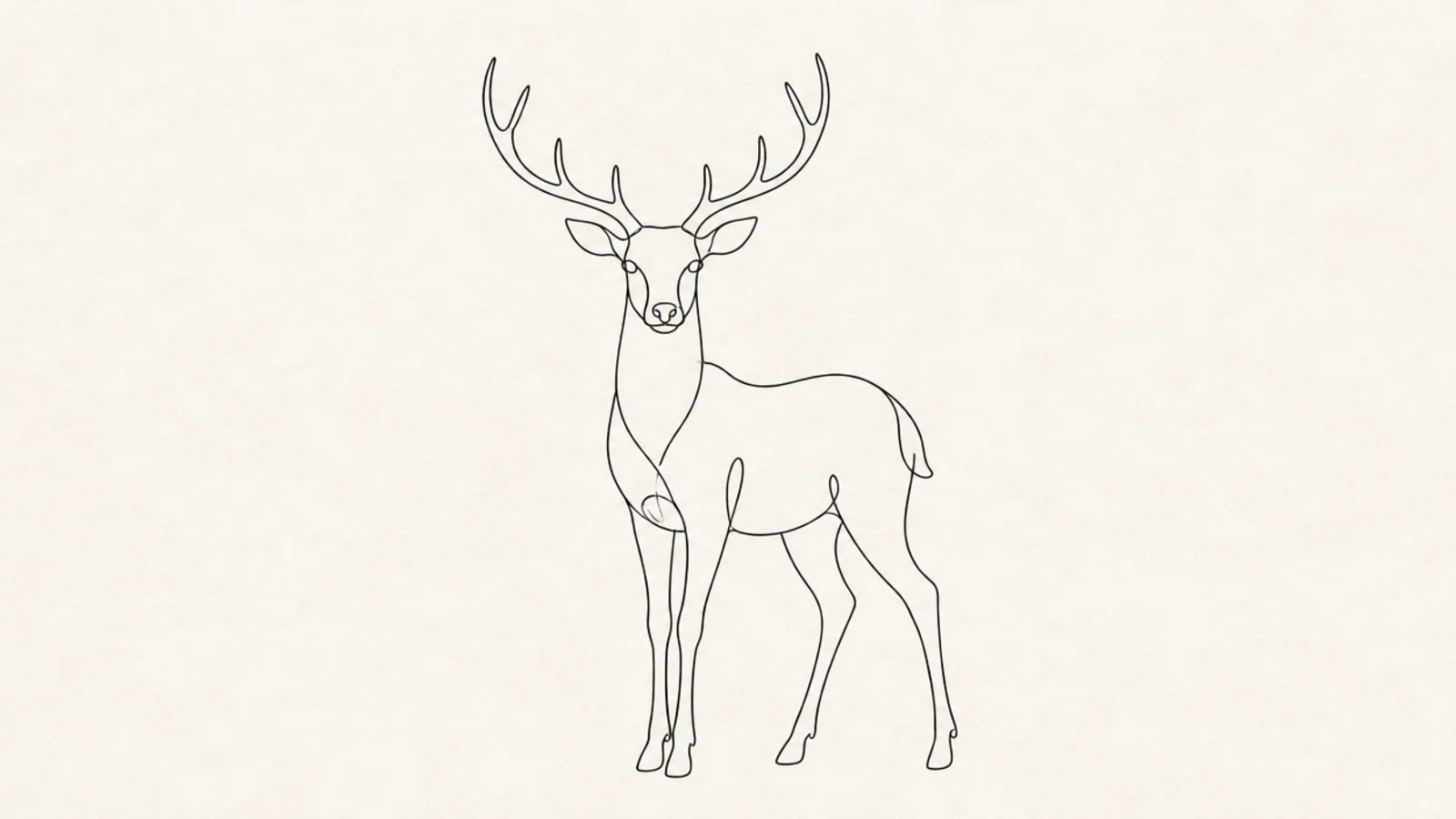 20 Easy Deer Line Drawings for Minimalists