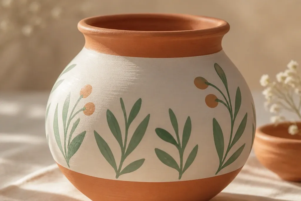 Earthen pot painting ideas for beginners