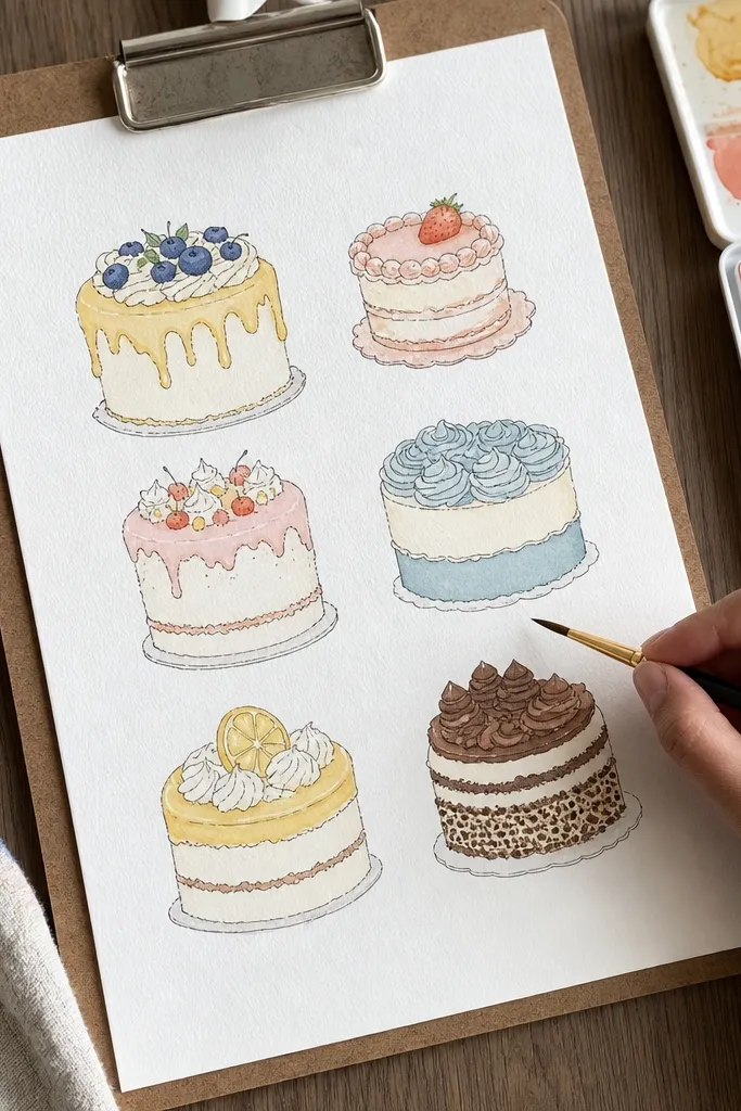 25 Easy Cake Drawing Ideas for Beginners