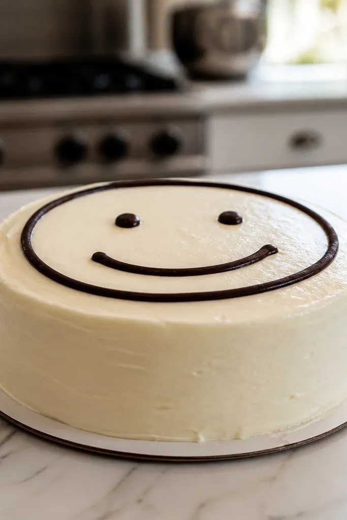 Smiley face with dot eyes and a curved mouth inside a drawn circle