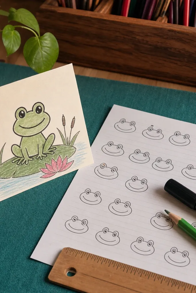 Easy Frog Drawing for Beginners Step by Step