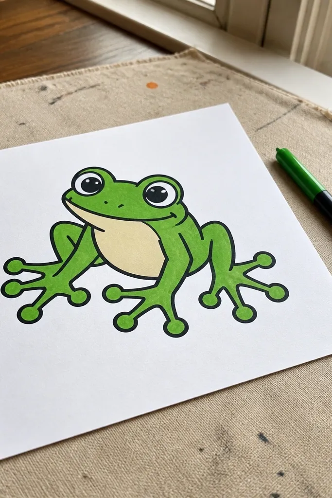 A frog with oversized rounded toe pads on its feet