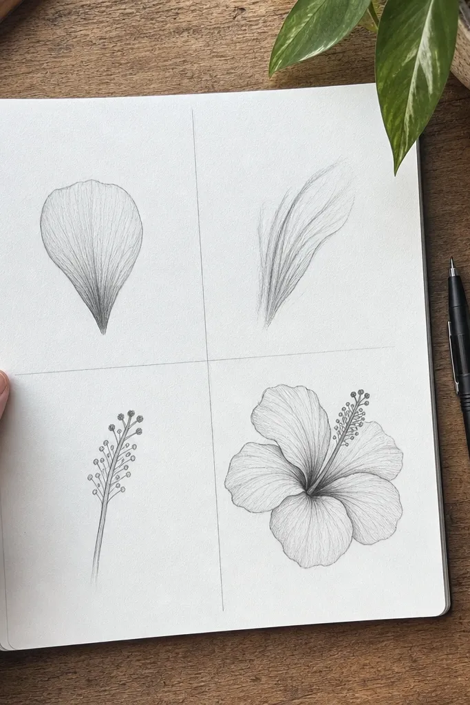 20 Easy Hibiscus Flower Drawings for Beginners